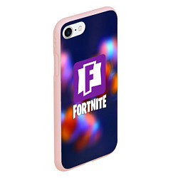 Чехол iPhone 7/8 матовый Epic game fortnite, цвет: 3D-светло-розовый — фото 2