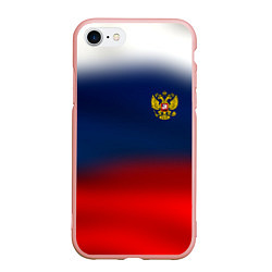 Чехол iPhone 7/8 матовый Символика России герб, цвет: 3D-светло-розовый