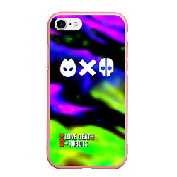 Чехол iPhone 7/8 матовый Love Death and Robots flame