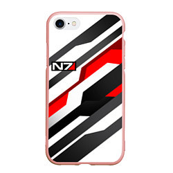 Чехол iPhone 7/8 матовый Mass effect - white uniform n7