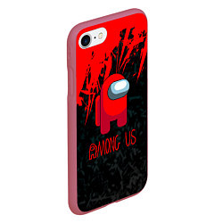 Чехол iPhone 7/8 матовый Improstor красный, цвет: 3D-малиновый — фото 2