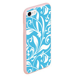 Чехол iPhone 7/8 матовый Растительный паттерн - минимализм, цвет: 3D-светло-розовый — фото 2
