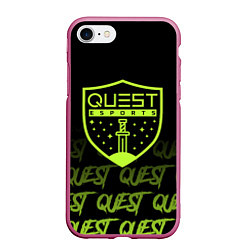 Чехол iPhone 7/8 матовый Quest esports, цвет: 3D-малиновый