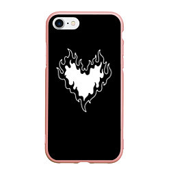 Чехол iPhone 7/8 матовый Burning heart