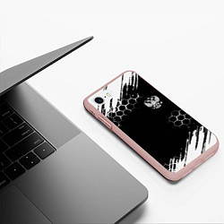 Чехол iPhone 7/8 матовый Патриот России краски, цвет: 3D-светло-розовый — фото 2
