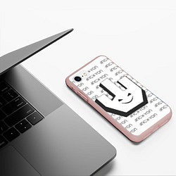 Чехол iPhone 7/8 матовый Злой фак, цвет: 3D-светло-розовый — фото 2
