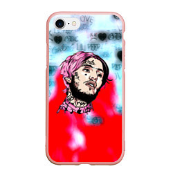 Чехол iPhone 7/8 матовый Lil peep steel rap, цвет: 3D-светло-розовый