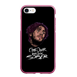 Чехол iPhone 7/8 матовый Game over Lil peep, цвет: 3D-малиновый