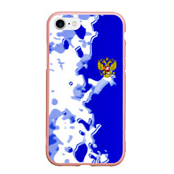 Чехол iPhone 7/8 матовый Россия спортивная коллекция 2023, цвет: 3D-светло-розовый