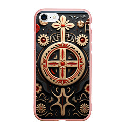 Чехол iPhone 7/8 матовый Орнамент в славянской стилистике