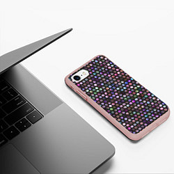 Чехол iPhone 7/8 матовый Пайетки, цвет: 3D-светло-розовый — фото 2