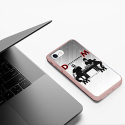 Чехол iPhone 7/8 матовый Depeche Mode - Mememto Mori Dave and Martin, цвет: 3D-светло-розовый — фото 2