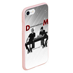 Чехол iPhone 7/8 матовый Depeche Mode - Mememto Mori Dave and Martin, цвет: 3D-светло-розовый — фото 2