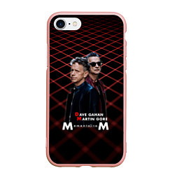 Чехол iPhone 7/8 матовый Depeche Mode - Dave Martin memento mori tour, цвет: 3D-светло-розовый