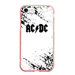 Чехол iPhone 7/8 матовый ACDC rock collection краски черепа