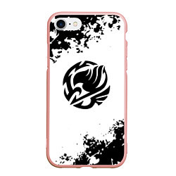 Чехол iPhone 7/8 матовый Fairy Tail краски черные