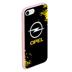 Чехол iPhone 7/8 матовый Opel желтые краски, цвет: 3D-светло-розовый — фото 2