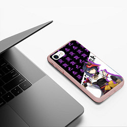 Чехол iPhone 7/8 матовый Кудзё Сара - Геншин Импакт, цвет: 3D-светло-розовый — фото 2