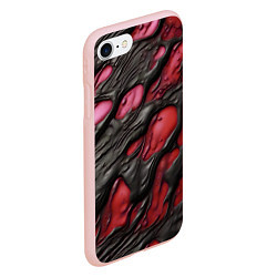 Чехол iPhone 7/8 матовый Красная текучая субстанция, цвет: 3D-светло-розовый — фото 2