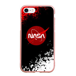 Чехол iPhone 7/8 матовый NASA краски спорт, цвет: 3D-светло-розовый