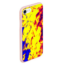Чехол iPhone 7/8 матовый Half life toxic yellow fire, цвет: 3D-светло-розовый — фото 2