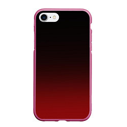 Чехол iPhone 7/8 матовый Градиент от тёмного до тёмно красного, цвет: 3D-малиновый