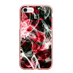 Чехол iPhone 7/8 матовый Серые узоры дым, цвет: 3D-светло-розовый