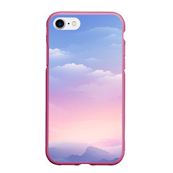 Чехол iPhone 7/8 матовый Нежные краски неба, цвет: 3D-малиновый