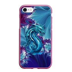 Чехол iPhone 7/8 матовый Dragon - irezumi - ai art, цвет: 3D-малиновый