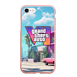 Чехол iPhone 7/8 матовый GTA 6 Vice city