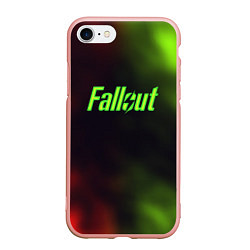 Чехол iPhone 7/8 матовый Fallout fire gradient, цвет: 3D-светло-розовый