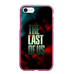 Чехол iPhone 7/8 матовый The last of us fire, цвет: 3D-малиновый