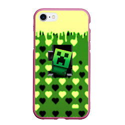 Чехол iPhone 7/8 матовый Minecraft love toxic