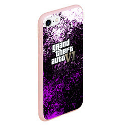 Чехол iPhone 7/8 матовый Grand Theft Auto 6 vice city, цвет: 3D-светло-розовый — фото 2