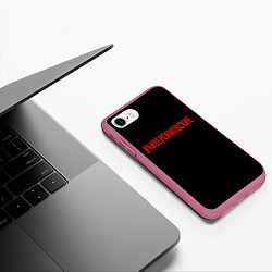 Чехол iPhone 7/8 матовый Универсамские - слово пацана, цвет: 3D-малиновый — фото 2