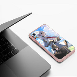 Чехол iPhone 7/8 матовый Sousou no Frieren Фрирен, цвет: 3D-светло-розовый — фото 2