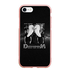 Чехол iPhone 7/8 матовый Depeche Mode - Memento mori worldwilde tour, цвет: 3D-светло-розовый