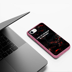 Чехол iPhone 7/8 матовый У нас времени на сомнения, цвет: 3D-малиновый — фото 2