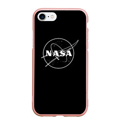 Чехол iPhone 7/8 матовый NASA белое лого