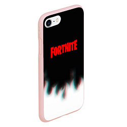Чехол iPhone 7/8 матовый Fortnite flame glitch, цвет: 3D-светло-розовый — фото 2