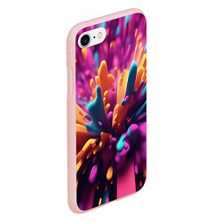 Чехол iPhone 7/8 матовый Яркий всплеск, цвет: 3D-светло-розовый — фото 2