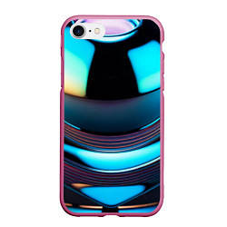 Чехол iPhone 7/8 матовый Шар с отражениями, цвет: 3D-малиновый