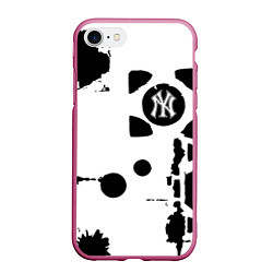 Чехол iPhone 7/8 матовый New York yankees - baseball team pattern