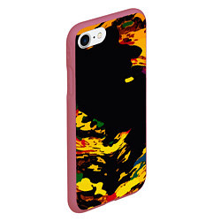 Чехол iPhone 7/8 матовый Черная абстрактная дыра, цвет: 3D-малиновый — фото 2