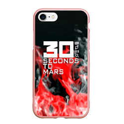 Чехол iPhone 7/8 матовый Seconds to mars fire