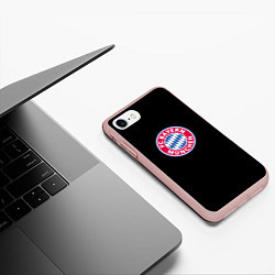 Чехол iPhone 7/8 матовый Бавария фк клуб, цвет: 3D-светло-розовый — фото 2