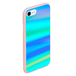 Чехол iPhone 7/8 матовый Неоновые мягкие полосы через матовое стекло, цвет: 3D-светло-розовый — фото 2