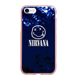 Чехол iPhone 7/8 матовый Nirvana рок краски