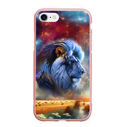 Чехол iPhone 7/8 матовый Небесный лев, цвет: 3D-светло-розовый