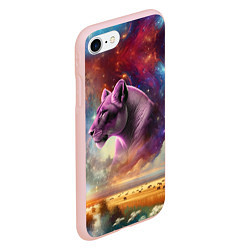 Чехол iPhone 7/8 матовый Небесный львица, цвет: 3D-светло-розовый — фото 2
